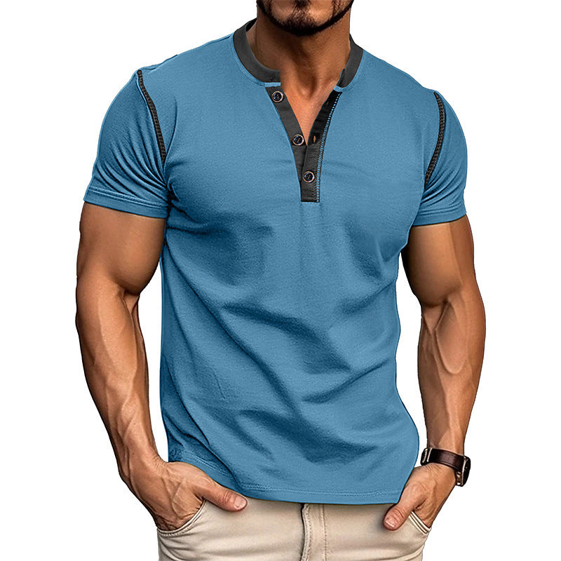 Men’s Summer V-neck Polo Shirt