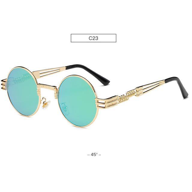 Gold Metal John Lennon Round Sunglasses