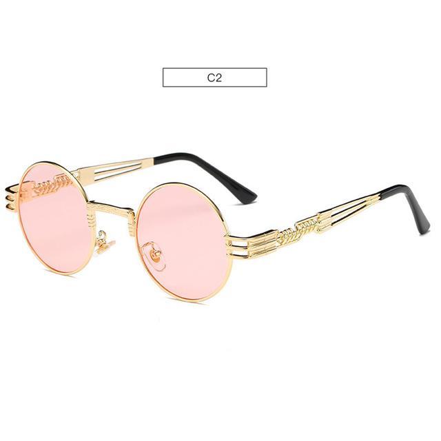 Gold Metal John Lennon Round Sunglasses
