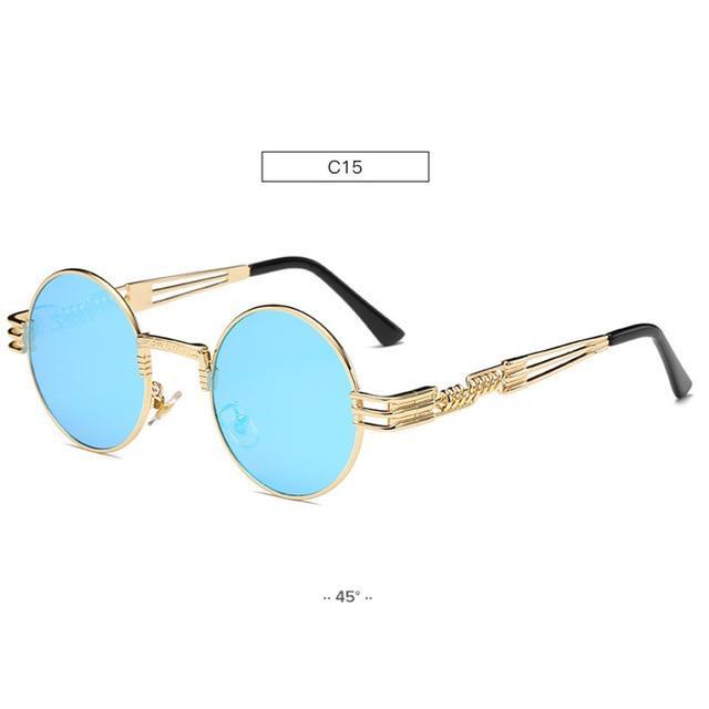 Gold Metal John Lennon Round Sunglasses