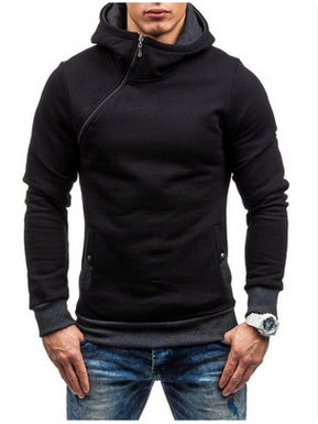 Men’s Oblique Zipper Hoodie