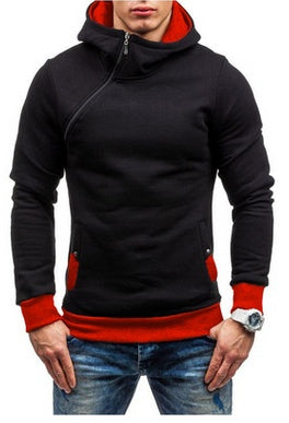 Men’s Oblique Zipper Hoodie