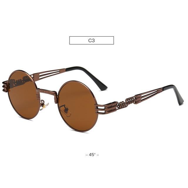 Gold Metal John Lennon Round Sunglasses