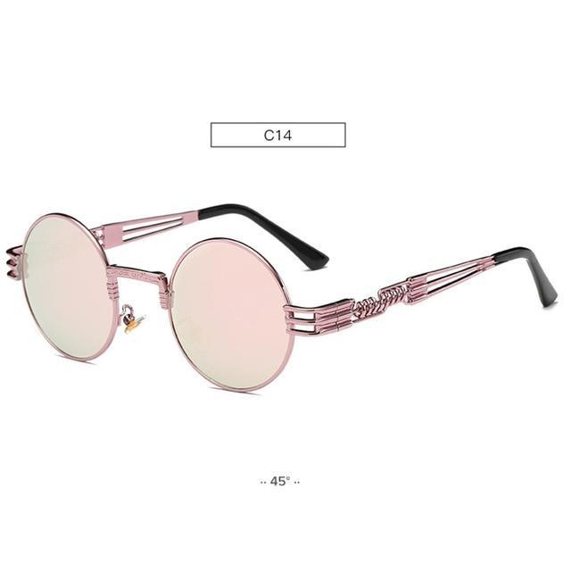 Gold Metal John Lennon Round Sunglasses