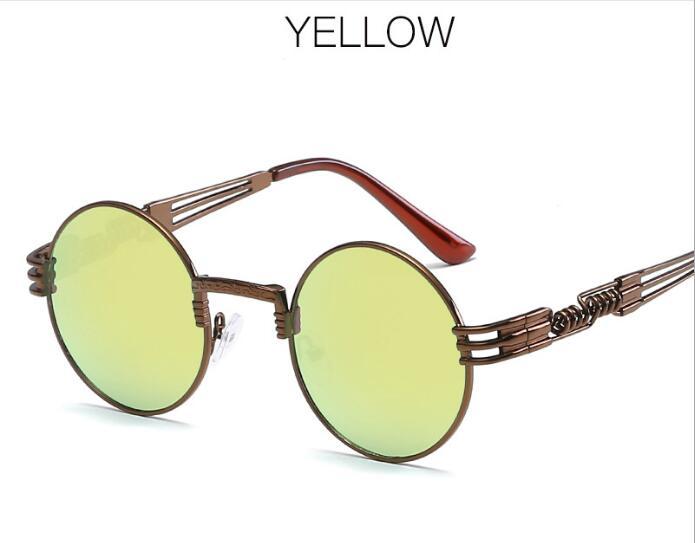 Gold Metal John Lennon Round Sunglasses