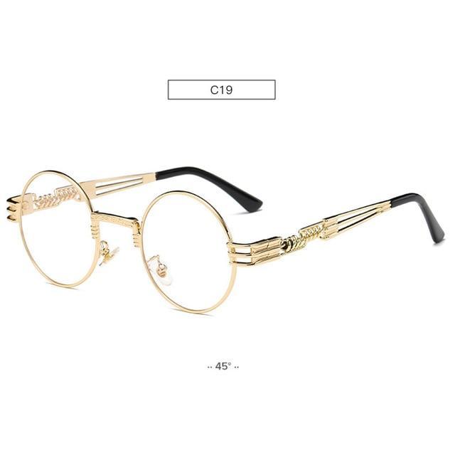 Gold Metal John Lennon Round Sunglasses
