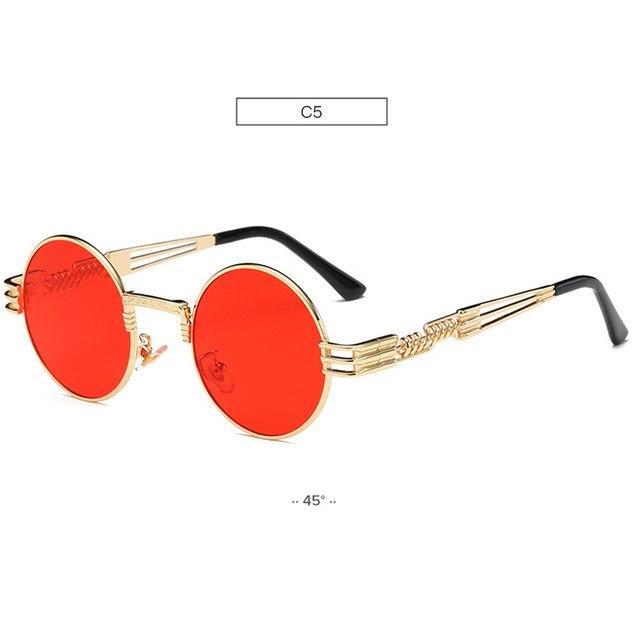 Gold Metal John Lennon Round Sunglasses