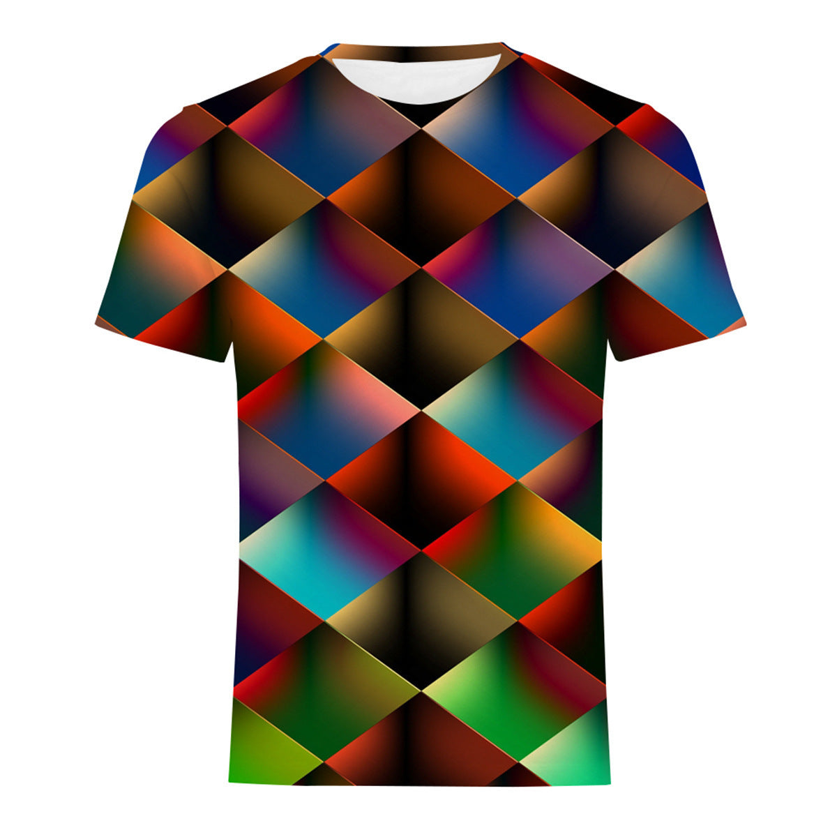 Men’s Casual Digital Print T-Shirt