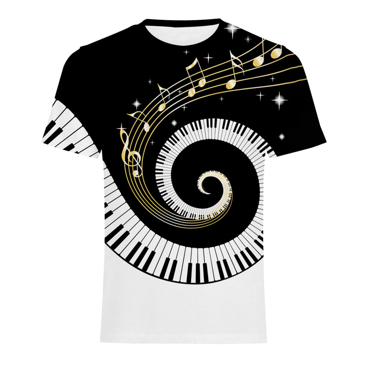 Men’s Casual Digital Print T-Shirt