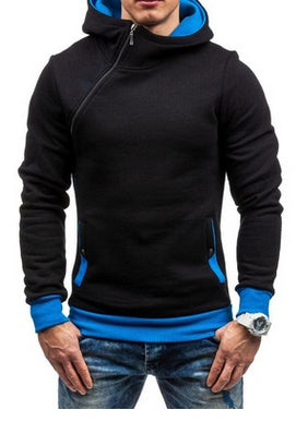 Men’s Oblique Zipper Hoodie