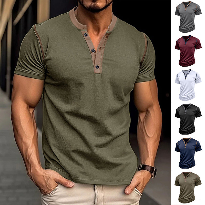 Men’s Summer V-neck Polo Shirt
