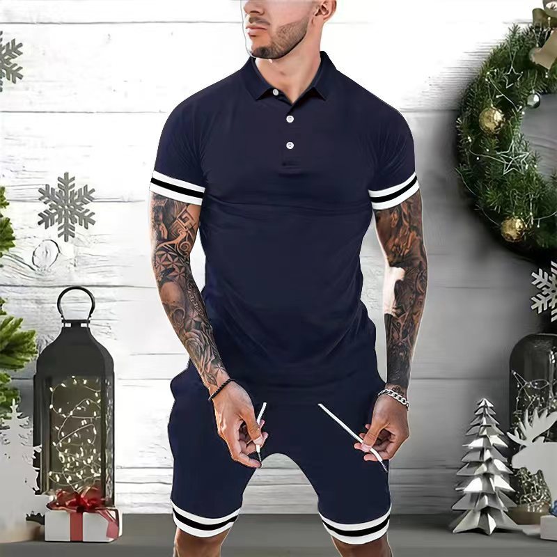 Men’s Summer Polo Shirt & Shorts Set