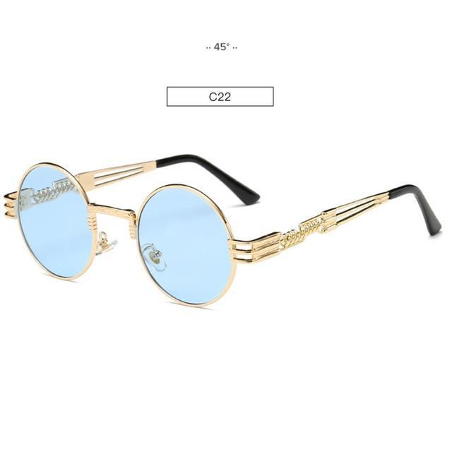 Gold Metal John Lennon Round Sunglasses