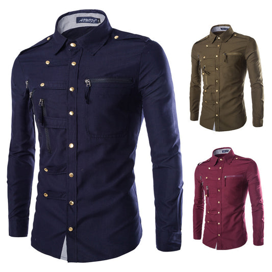 Men’s Slim Fit Cotton Dress Shirt