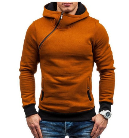 Men’s Oblique Zipper Hoodie